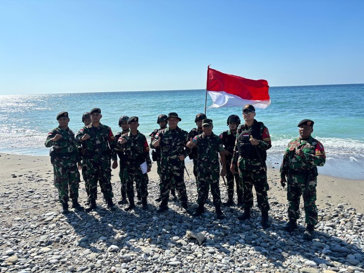 DANKOLAKOPS BERSAMA DANSATGAS YONKAV 6/NAGA KARIMATA TINJAU PILAR BATAS NEGARA