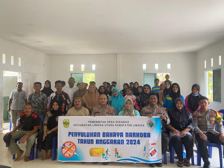 Polsek Daik Lingga Sosialisasikan Bahaya Penyalahgunaan Narkoba Kepada Masyarakat