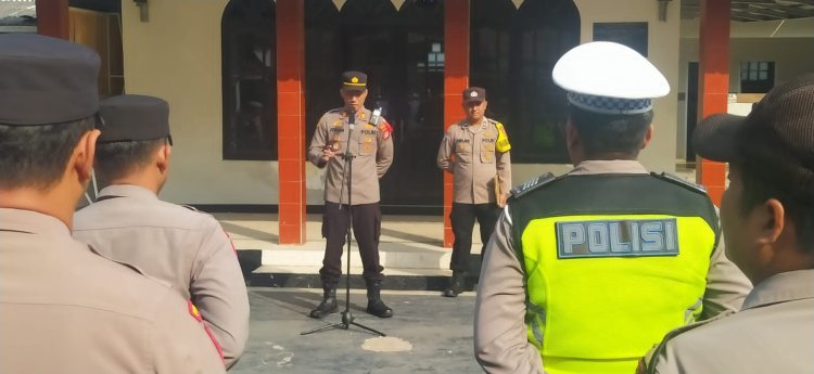Kapolsek Cikupa Pimpin Apel Pagi, Tekankan Tanggung Jawab dan Pencegahan Curanmor