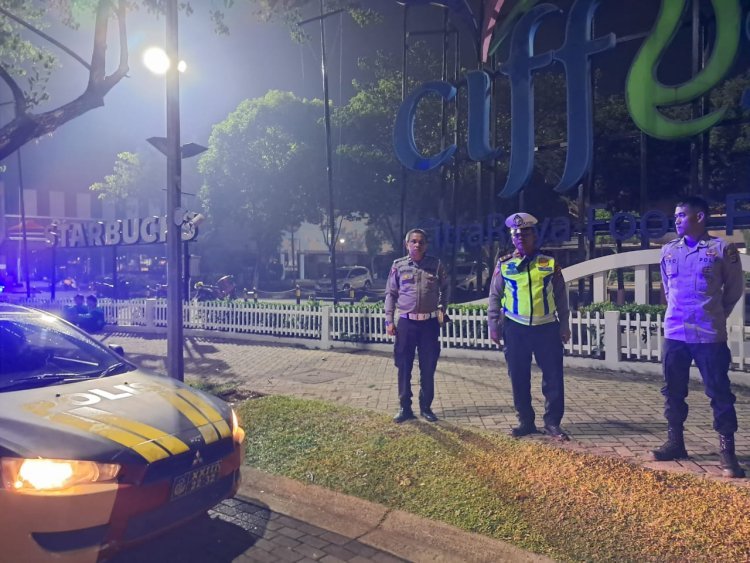 Kanit Lantas Polsek Cikupa Pimpin Ops Cipkon, Pastikan Keamanan di Kawasan Perbankan dan Citra Raya