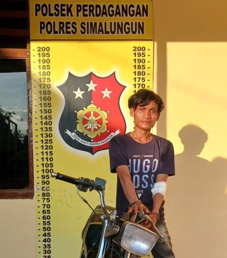Unit Reskrim Polsek Perdagangan Berhasil Tangkap Pelaku Curanmor di Simalungun