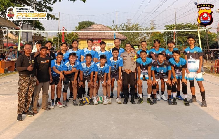 Turnamen Bola Voli BVC CUP I Se-Provinsi Banten, Bhabinkamtibmas Hadiri dan Berikan Motivasi