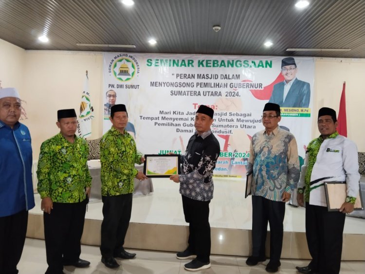 Inginkan Pemilihan Gubernur Sumut Terlaksana Aman dan Damai, PW DMI Sumut Gelar Seminar Kebangsaan
