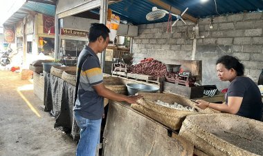 Jelang Hari Raya, Unit Intelkam Polsek Bangli Monitoring Ketersediaan Stock dan Harga Sembako
