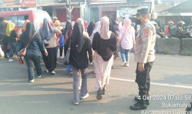 Anggota Polsek Cikupa Gelar Pengaturan Lalu Lintas Pagi Hari, Ciptakan Keamanan dan Kenyamanan