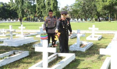Sinergitas TNI-Polri, Kapolres Simalungun Hadiri Upacara Ziarah Nasional HUT Ke-79 TNI Tahun 2024
