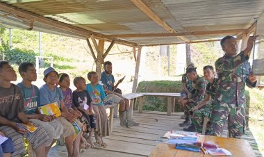 Satgas Yonif 512/QY Tumbuhkan Semangat Literasi di Wilayah Perbatasan