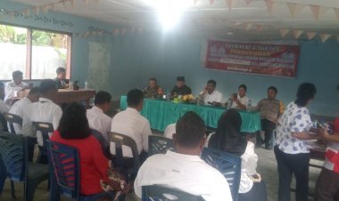 Polres Simalungun Hadiri Pengukuhan Ketua Maujana dan Sampaikan Pesan Kamtibmas di Nagori Mariah Bandar