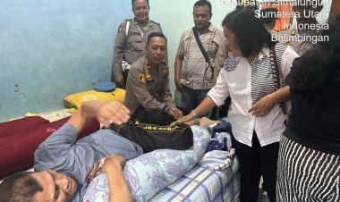 Empati dan Dukungan Polsek Tanah Jawa Resor Simalungun untuk Anggota yang Sakit