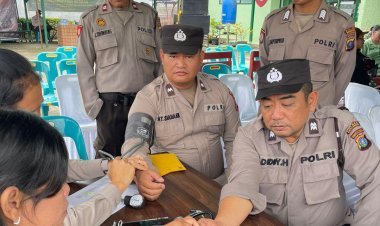 Pemeriksaan Kesehatan Gratis dalam Kunjungan Kerja Kapolres Simalungun ke Polsek Purba