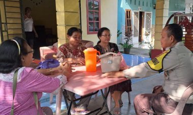 Bhabinkamtibmas Polsek Bosar Maligas Laksanakan Sambang dan Patroli di Huta V Petani, Simalungun