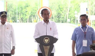 Presiden Joko Widodo Resmikan Pintu Tol Indrapura-Kisaran, Kapolres Simalungun Hadir Menyaksikan
