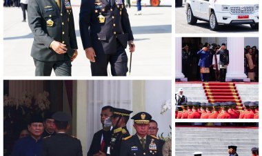 Panglima TNI Hadiri Acara Serah Terima Presiden di Istana Merdeka
