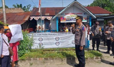 Polsek Tanah Jawa Amankan Aksi Unjuk Rasa di Mariah Hombang, Situasi Kondusif