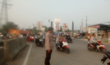 Pengamanan Lalu Lintas Sore Hari di Kedaton Berjalan Lancar, Warga Rasakan Nyaman