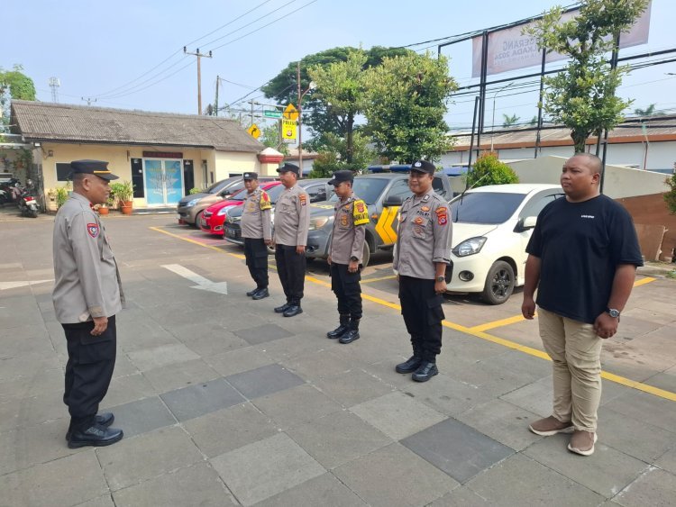 Apel Pengamanan Kampanye Tatap Muka Cawabup Tangerang di Desa Talaga Berjalan Lancar