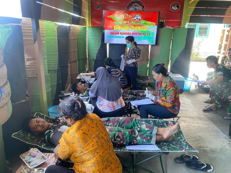 BAKSOS DONOR DARAH MARINIR HABEMA TAMBAH STOK DARAH DISTRIK DEKAI
