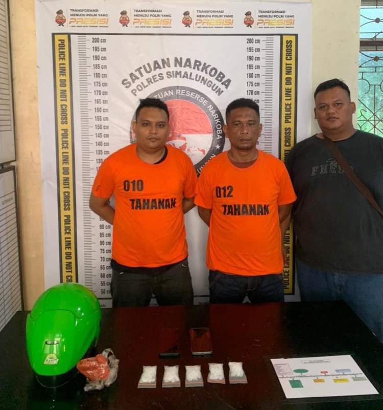 Polsek Perdagangan Resor Simalungun Ringkus Dua Bandar Sabu, Sita 100 Gram Barang Bukti, Tekankan Komitmen Berantas Peredaran Narkoba
