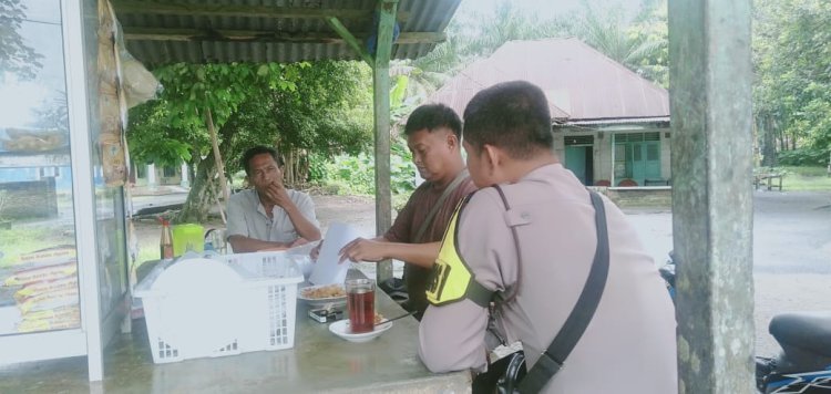 Bhabinkamtibmas Polsek Bosar Maligas Lakukan Sambang Kamtibmas di Nagori Sei Merbau, Ajak Masyarakat Jaga Keamanan Menjelang Pilkada 2024