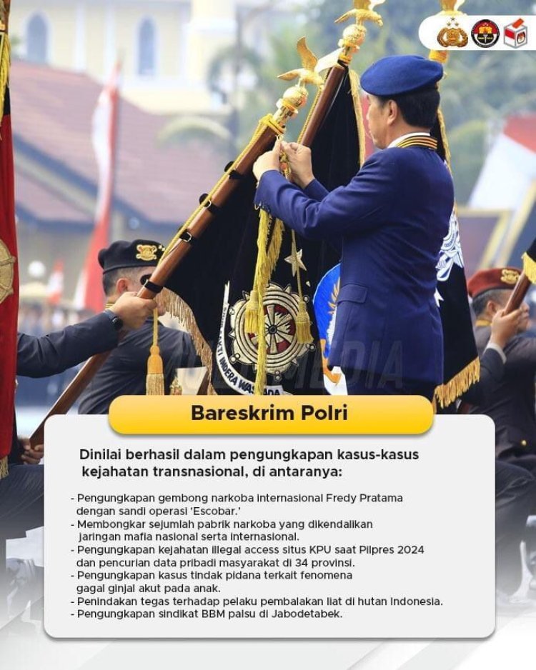 Presiden Jokowi Anugerahkan Tanda Kehormatan Nugraha Sakanti kepada 7 Satuan Kerja Polri