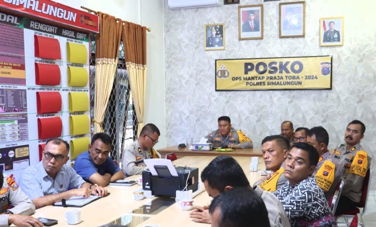 Kapolres Simalungun Ikuti Rapat Virtual, Bahas Analisa Evaluasi Situasi Kamtibmas Terkini di Wilayah Sumut