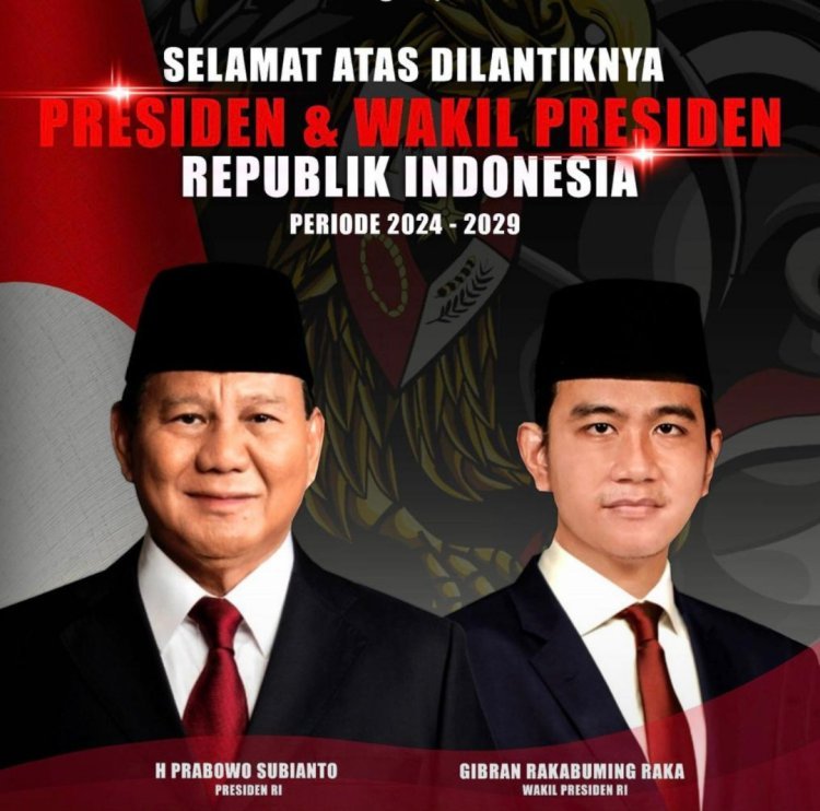 Ucapan Selamat Media Internasional Newscyber.id Atas Pelantikan Presiden H. Prabowo Subianto dan Wakil Presiden Gibran Rakabuming Raka Periode 2024-2029