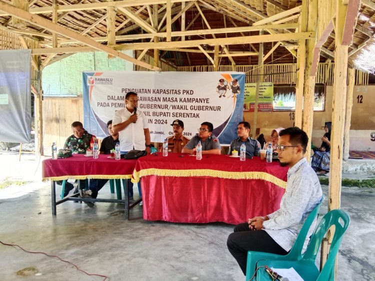 Polsek Tanah Jawa Hadiri Rapat Penguatan Kapasitas PKD Panwaslu di Kecamatan Jawa Maraja Bahjambi