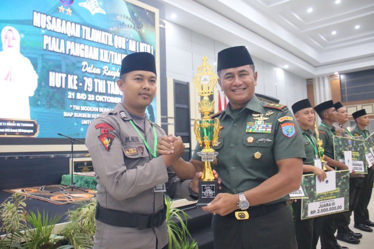 Pangdam Tanjungpura Resmi Tutup Lomba MTQ Peringatan HUT ke-79 TNI