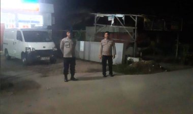 Polsek Bosar Maligas Lakukan Patroli Malam untuk Antisipasi Kejahatan 3C, Pastikan Keamanan Masyarakat Tetap Terjaga