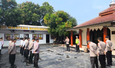 Polsek Cikupa Gelar Apel Pagi, Siapkan Pengamanan Menjelang Pilkada Serentak