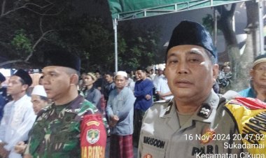 Bhabinkamtibmas Desa Sukadamai Hadiri Kegiatan Keagamaan di Ponpes Ibnu Marjuq Al Ghabani
