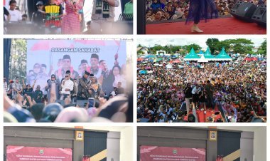 Ribuan Pendukung Paslon Nomor Urut 1 Padati Alun-Alun Singkil