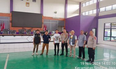 Pastikan Standar Keamanan, Kapolsek Pasar Kemis Cek Lokasi Gudang Logistik Pilkada 2024 di PPK Kecamatan Sindang Jaya