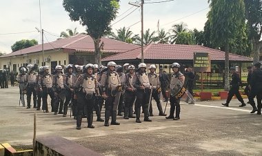 Polres Simalungun Ikuti Latihan Pengendalian Massa Jelang Pilkada, Siap Jaga Keamanan