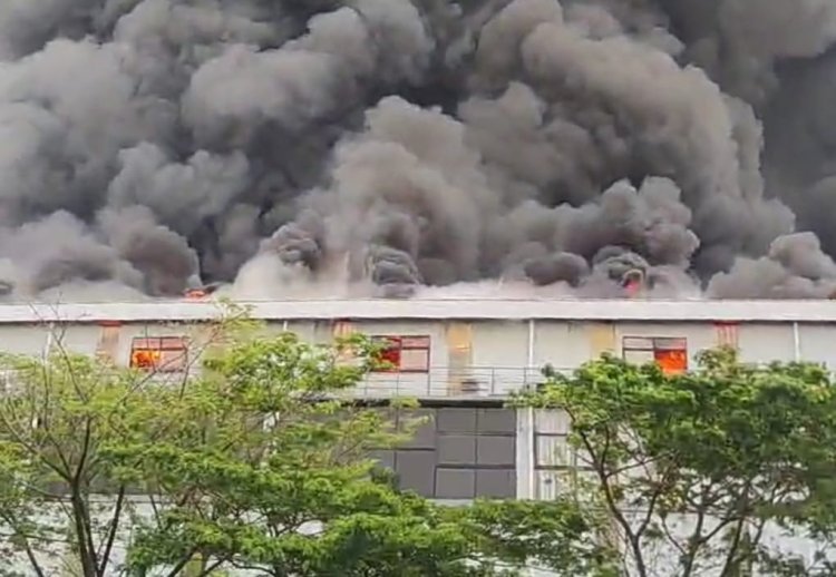 Kebakaran Landa Pabrik Mainan Kayu di Kawasan Industri Kendal, Karyawan Panik Selamatkan Diri
