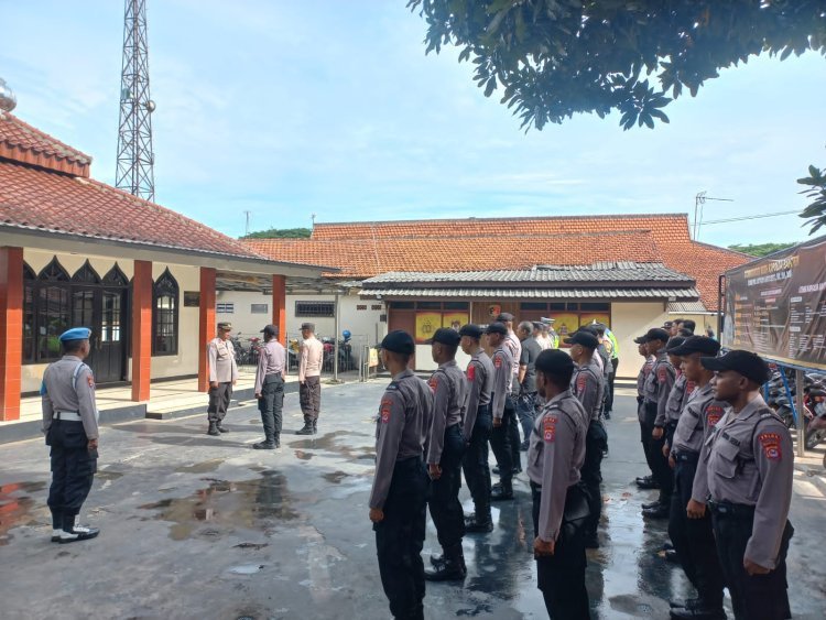 Personil Polsek Cikupa Gelar Apel Pagi dan Pengecekan Keamanan
