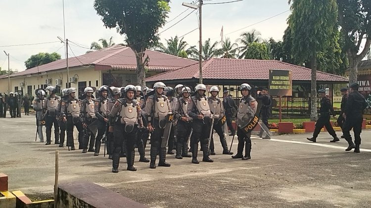 Polres Simalungun Ikuti Latihan Pengendalian Massa Jelang Pilkada, Siap Jaga Keamanan