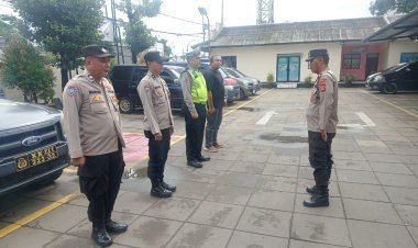 Apel Pagi di Polsek Cikupa, Kapolsubsektor Pimpin Langsung