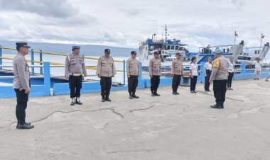 Kasi Propam Polres Simalungun Cek Pos Terpadu Pelabuhan Tiga Ras, Pastikan Kesiapan Personil dan Sarana Jelang Nataru