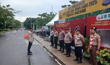 Apel Pengamanan Pospam Alun-Alun Tigaraksa OPS Lilin Maung 2024