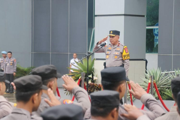 Wakapolda Banten Pimpin Apel Pagi di Polresta Tangerang, Berikan Arahan dan Pesan Penting