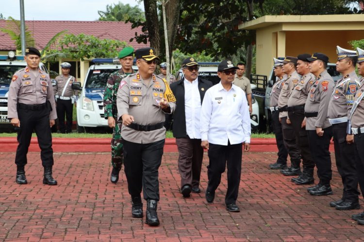 Kapolres Simalungun Pimpin Apel Gabungan Siaga Bencana Pasca Pencoblosan Pilkada 2024