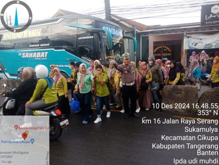 Kegiatan Protap Pengaturan Lalu Lintas Polsek Cikupa