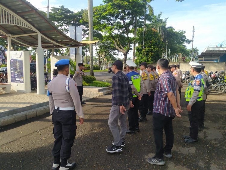 Apel Pengamanan Rapat Pembahasan UMSK Kabupaten Tangerang Tahun 2025 Berlangsung Kondusif