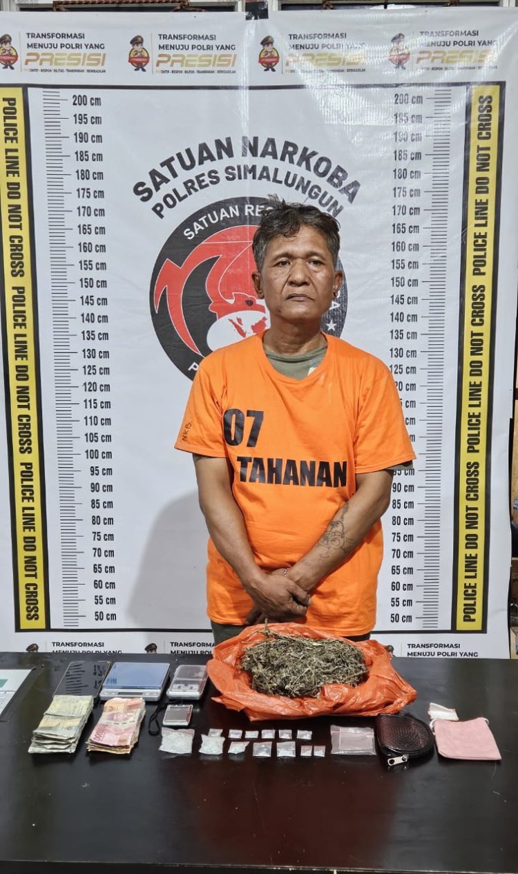 Sat Narkoba Polres Simalungun Ringkus Pengedar Narkoba, Amankan Sabu dan Ganja Seberat 151,9 Gram