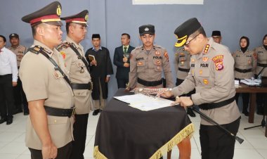 Kapolresta Tangerang Pimpin Serah Terima Jabatan Enam Pejabat Utama