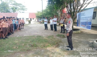 Polsek Tanah Jawa Sosialisasikan Rekrutmen SMA Taruna Kemala Bhayangkara, Dorong Siswa Berprestasi Bergabung
