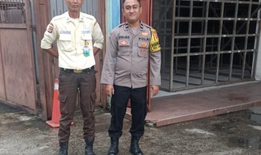 DDS/Sambang Bhabinkamtibmas Desa Sukanagara dengan Satpam Gudang Cibadak Indah