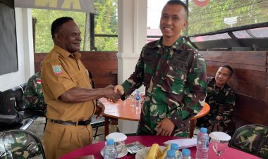 Satgas Yonif 762/VYS Jalin Silaturahmi dengan Pemda Kabupaten Maybrat