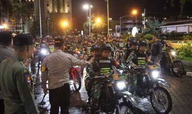 Patroli Skala Besar Gabungan TNI-Polri Sukses Amankan Malam Tahun Baru Imlek di Medan